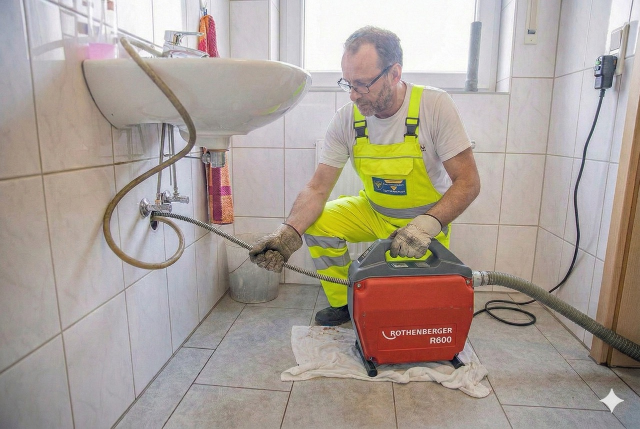 Techniker bei Notdienst-Einsatz